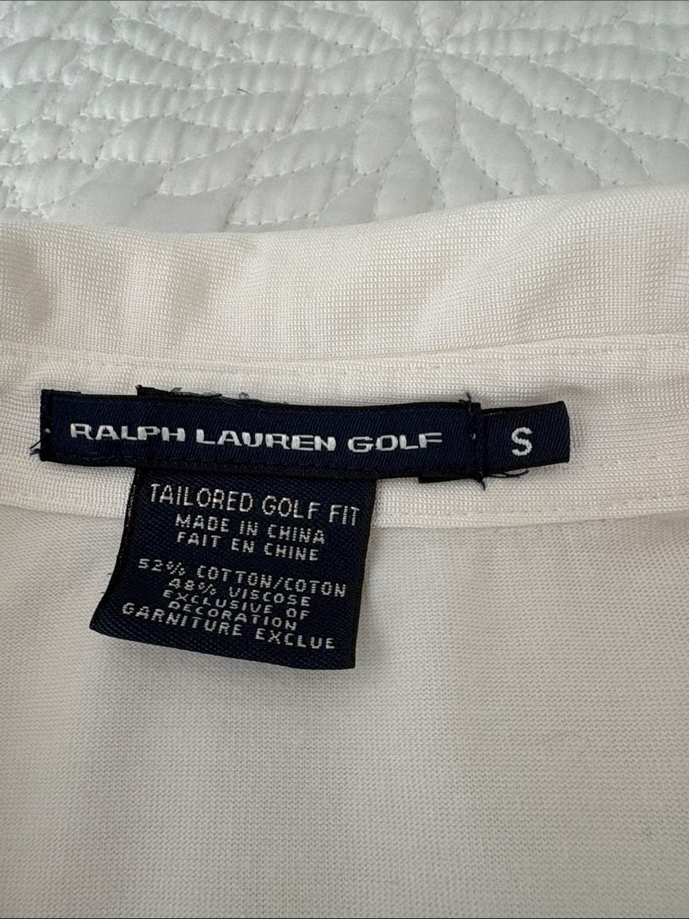 Ralph Lauren Golf White Polo with Metallic Silver Cable-Zip Vest Sz S - Picture 5 of 10